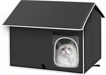 Outdoor Pet Shelter, Waterproof Portable Cat House, Collapsible Indoor Kennel With Window For Small Dogs, Rabbits, Cats (Black, L With Escape Door Design),28012910 - màu đen - Xem 1