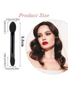 100pcs/50pcs/20pcs Double Head Eyeshadow Sponge Brushes Cosmetic Tool, Disposable Eyeshadow Makeup Applicators Sticks Travel Eyeshadow Brush Concealer Brush (Black) - Black - View 3