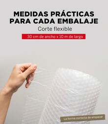 YUREX Papel Burbuja para Empaque 30 cm x 10 m Rollo Burbujas de Plástico Protege Objetos Frágiles contra Rayones Plastico Burbujas Embalaje Absorbe Impactos sin Dejar Marcas Hule Espuma de Poliburbuja - 30 cm x 5 m - Ver 9