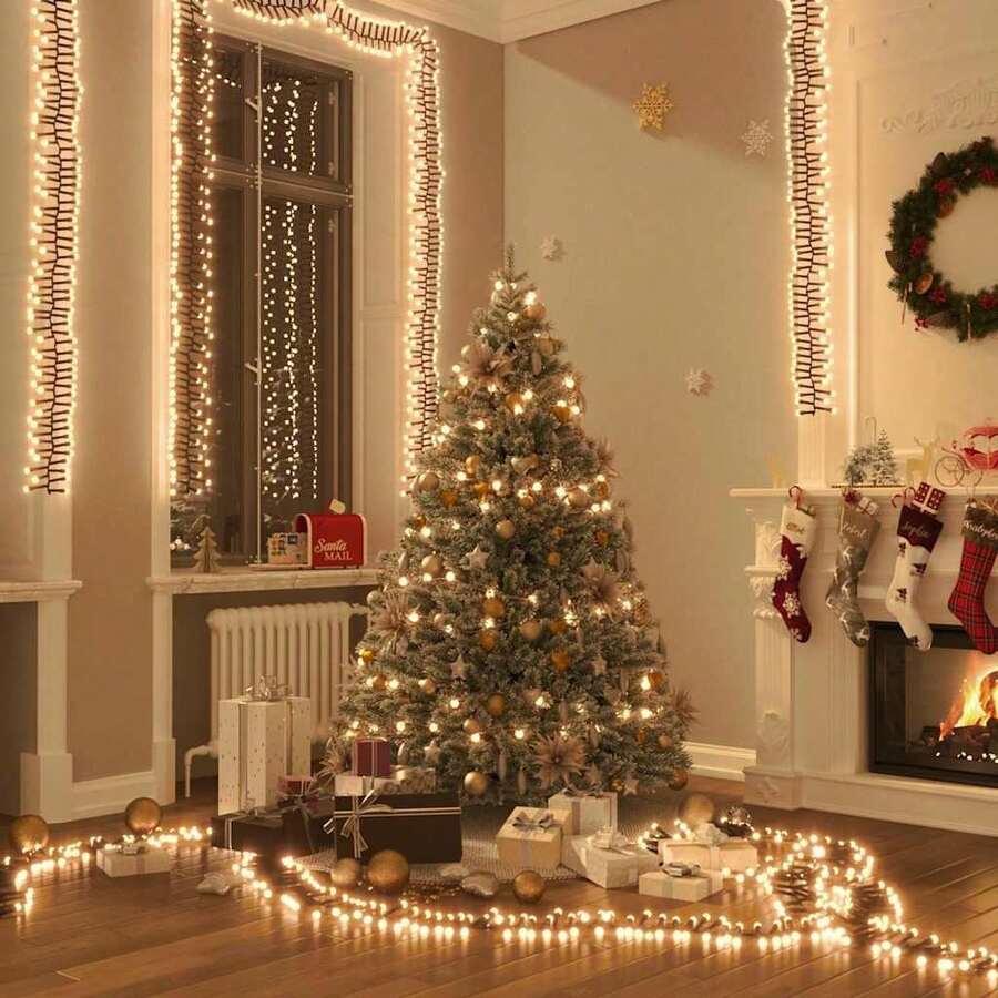 LED Cluster String With 400 LEDs Warm White 7.4 M PVC - Multicolor - View 1