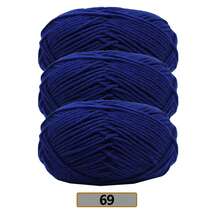 3件組/(140-150g) 5股混色毛線，約50g/件，適合春夏使用，中粗軟線，完美適用於手工編織、DIY手工藝、針織與鉤針，柔軟且多用途 - 彩色 - 查看 70