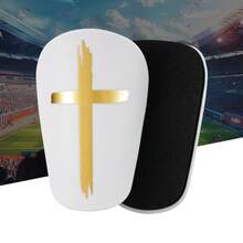 1 Pair Cross Design Soccer Shin Guards, Comfortable Fit, Unique Size Design Suitable For Football Or Other Sports