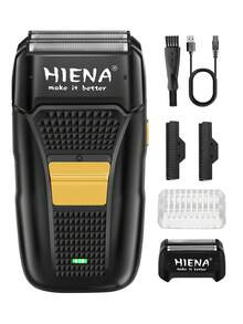 HIENA 4-In-1 Professional Men's Electric Grooming Kit - Cordless Hair Clipper, Shaver, Body Groomer, Nose Trimmer, Rechargeable Lithium Battery, LED Display, Luxury Gift Box, Multiple Accessories, Personalized Grooming Tool, Ideal Gift - Black - View 13