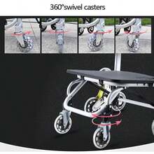 Xe đẩy mua sắm 8 bánh di động / Xe đẩy hàng tạp hóa gấp gọn dùng trong gia đình/thương mại / Xe đẩy đa địa hình - Kiểu dáng ngẫu nhiên - Nhiều màu - Xem 6
