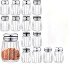 Set 5 Botol Bumbu Kaca Transparan, Termasuk Garam dan Merica, Botol Garam dan Merica Mini Transparan 0,5 ons, Peralatan Dapur Kaca, Cocok untuk Rumah, Pernikahan, Berkemah, Perjalanan RV, Liburan Pantai. - Clear - View 6