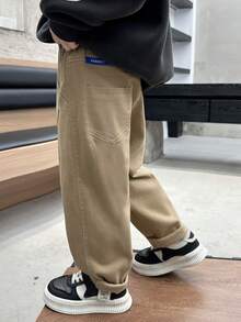 男童休闲直筒裤，春秋