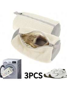 1/2pcs 360° Shoe Washing Machine Bag For All Shoe Types - Anti-Deformation, Machine Washable, Air-Drying, Protective Laundry Bag With Rich Fleece Inside, Perfect For Sneakers And Casual Shoes, - Multicolor - View 49