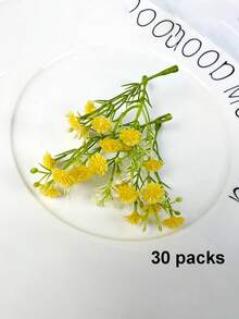 30 支仿真软橡胶满天星人造花，可用于 DIY 发夹、花环、服装配饰、婚礼花艺布置、摄影道具、装饰花卉 - 彩色 - 查看 14