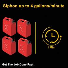 Fuel Hand Pump High Flow Siphon Portable Manual Car Transfer For Gas Gasoline Petrol Oil Liquid