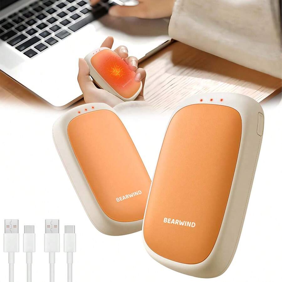 2PCS Rechargeable Hand Warmers,2000mAH Portable Hot Hands Electric Hand Warmers, Fast Heating & 3 Settings, Gloves Fitting, Travel Essentials, Gifts Women Men