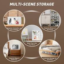 20PCS Front Opening Plastic Shoe Boxes Underbed Storage Clear Stackable Shoe Box - White - View 6