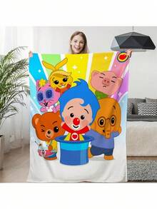 Nap Blanket P-Plim P-Plims Lovely Warm Knee Bed Fleece Camping  Sofa Winter   Fluffy Soft Blankets Microfiber Bedding - 黑色 - 查看 1