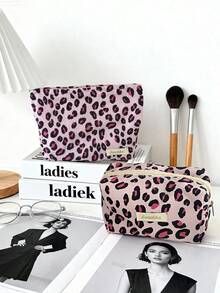 حقيبتان مستحضرات تجميل بطبعة نمر عتيقة، حقيبة تخزين بنمط نمر وردي عالي الجودة، حقيبة منظم مكياج كبيرة السعة محمولة، حقيبة أدوات التجميل والعناية بالبشرة للسفر، حقيبة غسيل المكياج بنقاط، مناسبة للتخزين أثناء السفر والاستخدام اليومي، حقيبة تخزين فوط صحية محمولة كبيرة السعة، محفظة كبيرة السعة، مناسبة للتخزين أثناء السفر والاستخدام اليومي، حقيبة أدوات التجميل والعناية بالبشرة، حقيبة سفر للسيدات