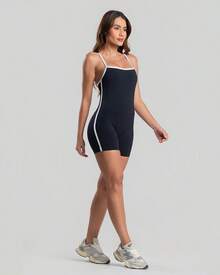 Lumi Fitness Gym Jumpsuit In Polyamide With Bias Binding Finish - màu đen - Xem 3