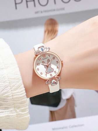 1pc Fashionable Rabbit Design Women's Quartz Watch, Delicate & Cute, Suitable For Daily Wear And Decoration