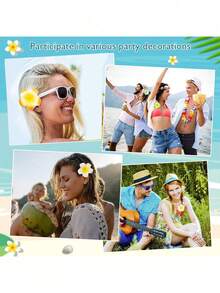 12件装女士人造花，泡沫鸡蛋花，婚礼装饰头饰发夹，节日花朵，夏威夷花朵发夹发卡，女士发饰爪夹发卡，发卡，学习用品