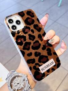 Ốp lưng điện thoại họa tiết da báo sang trọng, vân vỏ sò, phù hợp với 16/15/14/13/12 Pro Max/11/17/17 Pro/17 Pro Max, ốp lưng chống sốc thời trang. - Nhiều màu - Xem 3