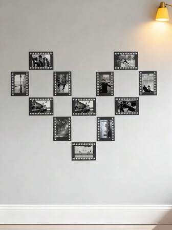 5/10pcs Paper Photo Frames, Suitable For 4x6 Inch, 5x7 Inch Photos, Modern Luxury European And American Living Room Photo Wall Decor Frames, Wall Mounted Photo Album Decor, No Drilling Required