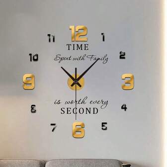 1件，一款简约现代的DIY静音客厅钟，一款创意数字壁挂钟