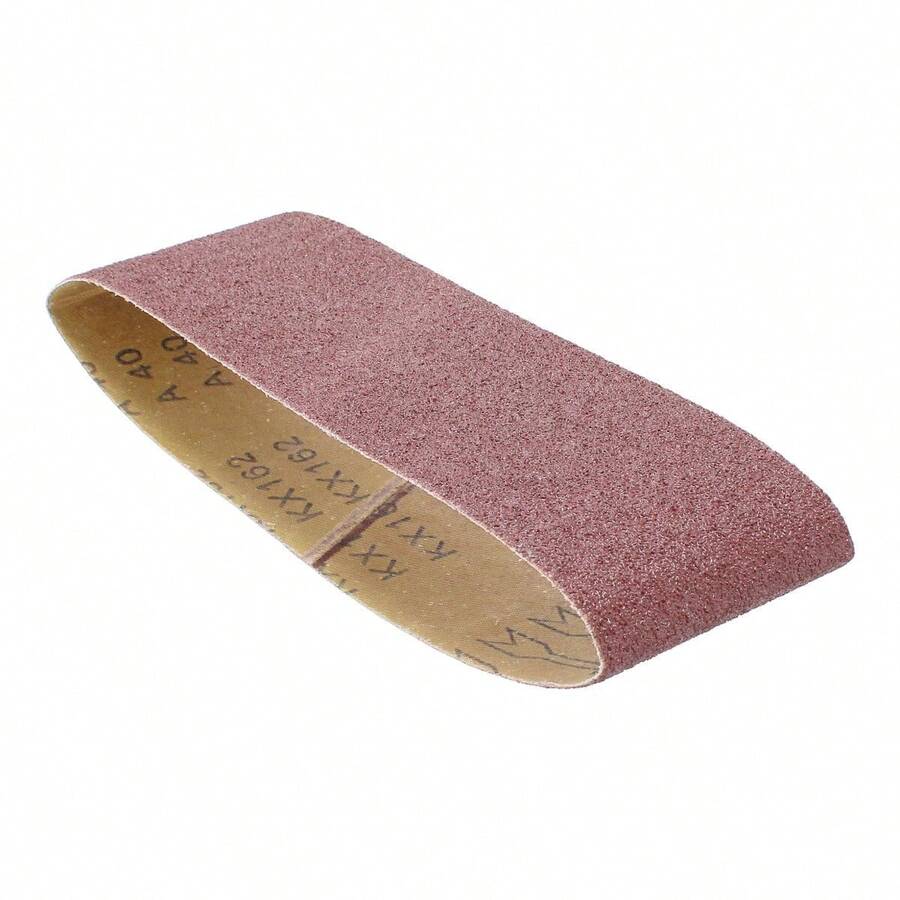 Lija de Banda 3" x 21" Grano 40 | Banda Abrasiva de Óxido de Aluminio para Desbaste Pesado de Madera y Metal | Carpintería Uso Rudo Adir 11948 - Granate - Ver 1