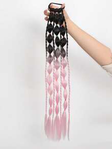 1 pezzo Parrucca lunga con coda di cavallo a bolle viola, per donne, 24 pollici, acconciatura protettiva, adatta per Ognissanti, Natale, Capodanno, Carnevale, festival musicali, capelli dritti e soffici con coda di cavallo a lanterna, coda di cavallo circolare - Multicolore - Visualizzare 10