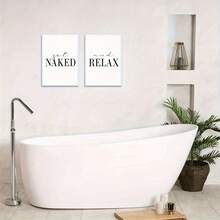 2 Simple Font Mural Posters, Frameless Canvas Printing - "Take Off" And "Relax", Suitable For Modern Home Decoration, Perfect For Bedroom, Bathroom, And Office Decoration - New Home And Christmas Gifts. - Multicolor - View 22