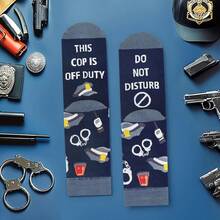 AGRIMONY Do Not Disturb Gaming Funny Socks For Men Women Teen Boys-Easter Fathers Birthday Christmas Gifts Stocking Stuffers - 警察襪子 - 查看 7