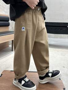 男童休闲直筒裤，春秋