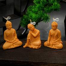 Moldes de silicona duraderos y de fácil desmoldeo de Buda, moldes religiosos budistas zen para velas, yeso, resina, manualidades de arcilla, decoración del hogar espiritual DIY y regalos - Blanco - Ver 10