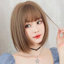 Synthetic Woven Wigs - Trà mật ong lanh 32cm - Xem 3