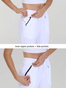Blaosn Golf Pants For Women Workout Athletic Track Sweatpants High Waisted With Pockets Lightweight Work Travel Petite Comfy Stretch Lounge Casual Joggers Yoga Leggings Clothes Outfits - trắng - Xem 4