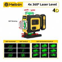 ONEVAN 16 Lines 4D Laser Levels 360 Horizontal Vertical Green Line Laser Level Self-Leveling Measure Leveling Tool - UK Plug(220-240V) - View 10