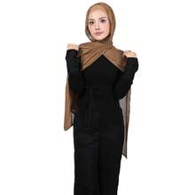 Modal Cotton Hijab Scarf For Women With Undercap Set,Brown - Brown - View 5