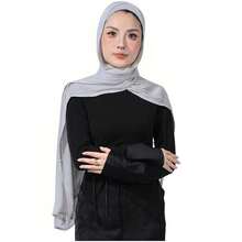 Modal Cotton Hijab Scarf For Women With Undercap Set,LightGray - LightGray - View 1