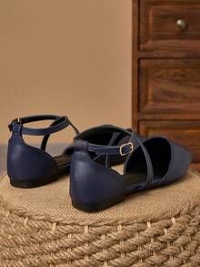 MonaNise Women's Pointed Toe Slip-On Flats, Stylish Casual Outdoor Commute Work Shoes With Ribbon, Comfortable Hollow-Out Loafers, Burgundy, Autumn