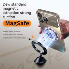 Fashionable Large Window Magnetic Phone Case,For IPhone 16 15 14 13 Pro Max, With Lens Protector,Wireless Charging Case - 金色 - 查看 3