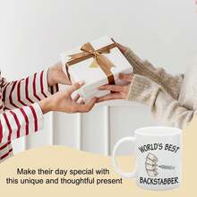 DYJYBMY World'S Best Backstabber Mug, Funny Anesthesiologist Doctor Cup, Birthday Christmas Gifts For Anesthesiologist Pharmacist Technician Nurse, Graduation Gifts For Medical Student, Md - Màu sắc hình ảnh - Xem 7