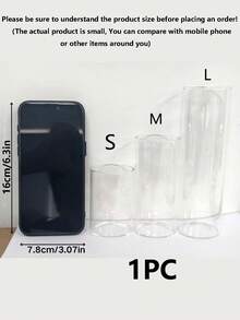 1 pieza Soporte de vela flotante de vidrio transparente, soporte de vela de vidrio borosilicato cilíndrico ultrafino, resistente al calor, vaso para cena romántica a la luz de las velas - Decoración para el Día de San Valentín, boda, fiesta festiva, centro de mesa (vela se vende por separado) - Multicolor - Ver 15