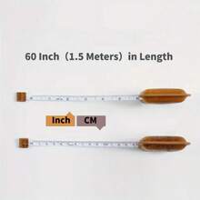 Cinta métrica extensible de cuero, de 152,4 cm, de doble cara, herramienta de medición de tela para sastre, con bloqueo positivo, estilo retro, adecuada para oficina y suministros escolares