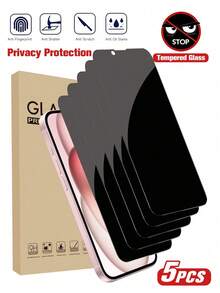 5pcs Privacy Screen Protector, Compatible With Apple 17/17Pro/17Promax/16 Promax, Anti-Peeping Tempered Glass Protective Case, Anti-Scratch, Anti-Shock, Anti-Oil, Anti-Fingerprint Coating - 5 Piece Pack - View 27
