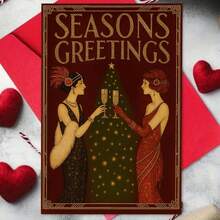 بطاقة تهنئة يول "فرح الأعياد وبركات يول" مع مغلف - تصميم يول الوثني، مثالية لأصدقاء وعائلة الوثنيين، مناسبة لاحتفالات يول، بطاقة تهنئة عيد - متعدد الألوان - مشاهدة 10