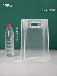 1个时尚透明手提礼品袋，PVC材质，适用于创意礼品、DIY项目和活动装饰，是艺术爱好者、工艺品展销会和节日送礼（复活节、圣诞节）的理想之选——激发您的送礼创意，是艺术家必备，也是送给工艺爱好者的完美礼物。#时尚礼品袋 #创意礼品 #DIY项目 #艺术爱好者 #工艺爱好者礼物 - 彩色 - 查看 12