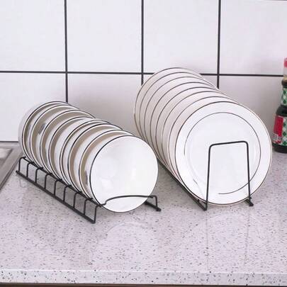 2pcs Stainless Steel Kitchen Organizer Set - Multifunctional Dish & Plate Rack With Draining System, Flatware And Utensil Holder For Countertop Cabinet Dish Drying Rack For Kitchen Counter Kitchen Drawer Organizer