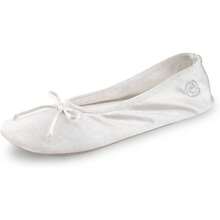 Women's Ballerina House Slippers With Bow, Satin Bedroom Slippers With Suede Sole Indoor, 2025 - Xám - Xem 3