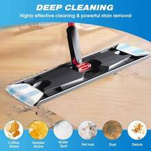 Reusable Microfiber Mop Pads Compatible With O Cedar H2prO Flat Mop System, H2prO Flat Mop Pads, Flat Mop Refills Flat Mop Heads Replacements Floor Cleaning, Washable, 4 Pack - 4 Pack - 查看 6