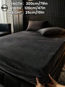 1件纯色水晶绒床单，床上用品，床垫保护套，床罩，柔软家纺，透气防起球床垫垫，柔软亲肤，多种颜色可选，家居装饰，柔软舒适的卧室床上用品，时尚床垫罩 - 彩色 - 查看 60