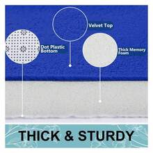 Memory Foam Bath Mat 24x16, Extra Soft And Absorbent Bathroom Mats, Non Slip Washable Carpet For Floor, Shower And Tub, Royal Blue - 多色50 - 查看 2