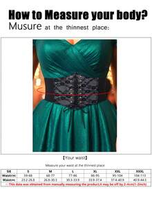 1件女士文艺复兴风格配饰暗黑哥特式透明蕾丝腰带，适合万圣节派对或日常穿着 - 黑色 - 查看 6