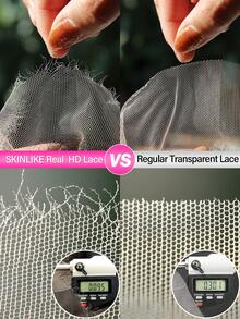 WOWANGEL 13x6渐变棕灰波浪蕾丝前假发，250%密度，自然发际线，逼真肤色蕾丝前假发，女士款，渐变金色蕾丝前假发，18英寸-26英寸 - 根染&漸變色 - 查看 7