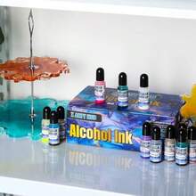 Alcohol Ink Set 60 Bottles Concentrated AlcoholBased Ink For Epoxy Resin Art Tumbler Making Fluid Painting On Glass Ceramic And Leather 10 Ml Each